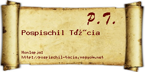 Pospischil Tácia névjegykártya
